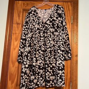 NWT Puff Sleeve Floral Mini Swing Dress size XXL